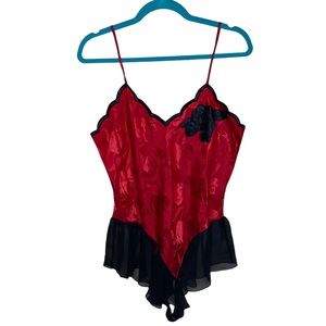 🎓 Victoria’s Secret VTG Red & Black Négligée